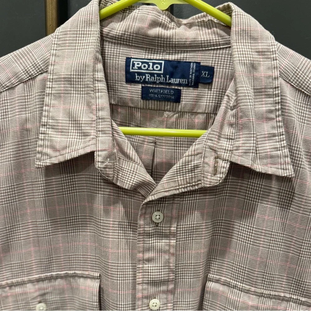Ralph Lauren Polo Whitfield Plaid Button Down Shirt Men’s XL 100% Cotton